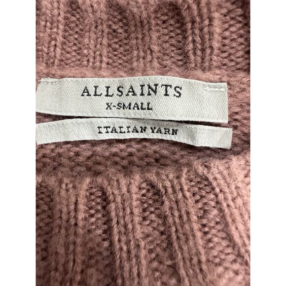 Striped Wool Blend Sweater Crew Neck Pullover Pink Orange Cozy Knitwear - Picture 4 of 8